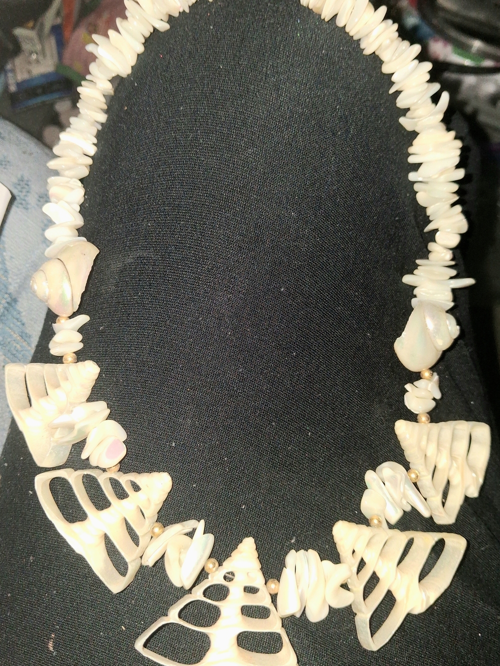 Vintage Shell Necklace Lot Boho Beachy Coastal Mother of Pearl Heishi Choker